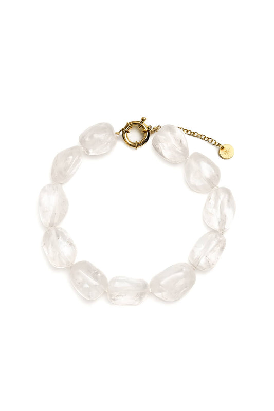 Bajamar necklace by Mosquito featuring crystal rock, handcrafted for timeless elegance