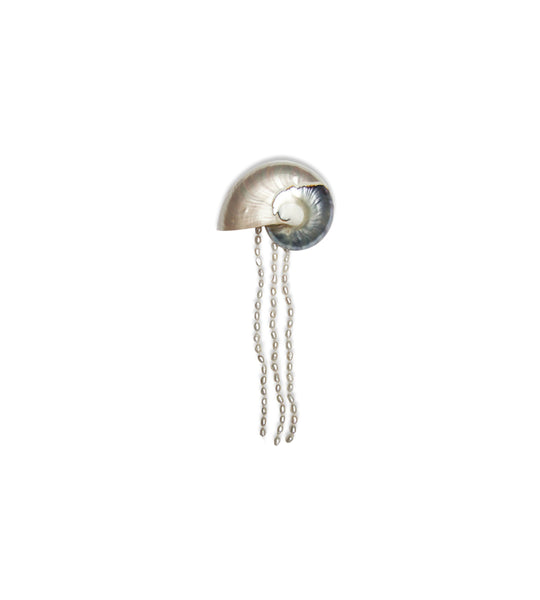Shell hair Clip - Clip with italian Pearls | 18k Gold Plated