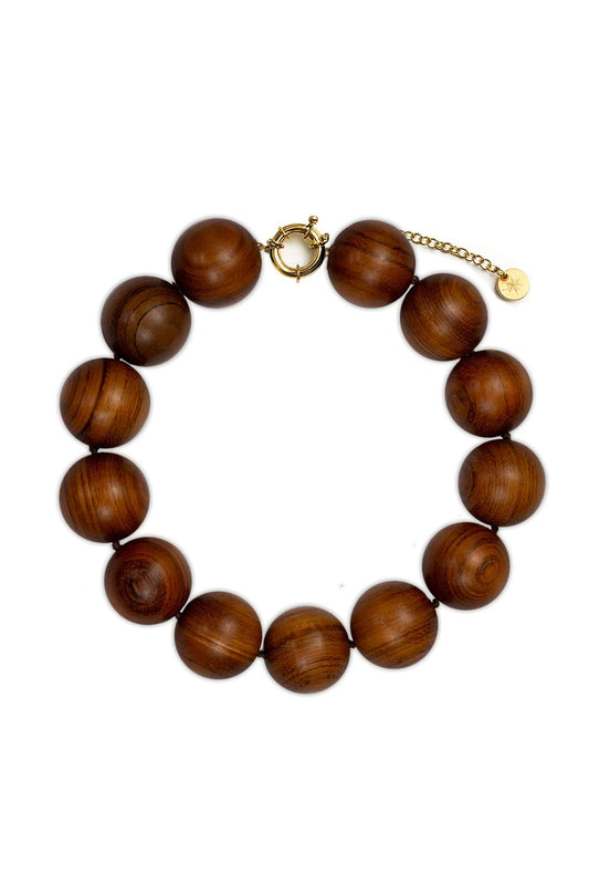 Varadero necklace by Mosquito, handcrafted with wood, limited edition piece