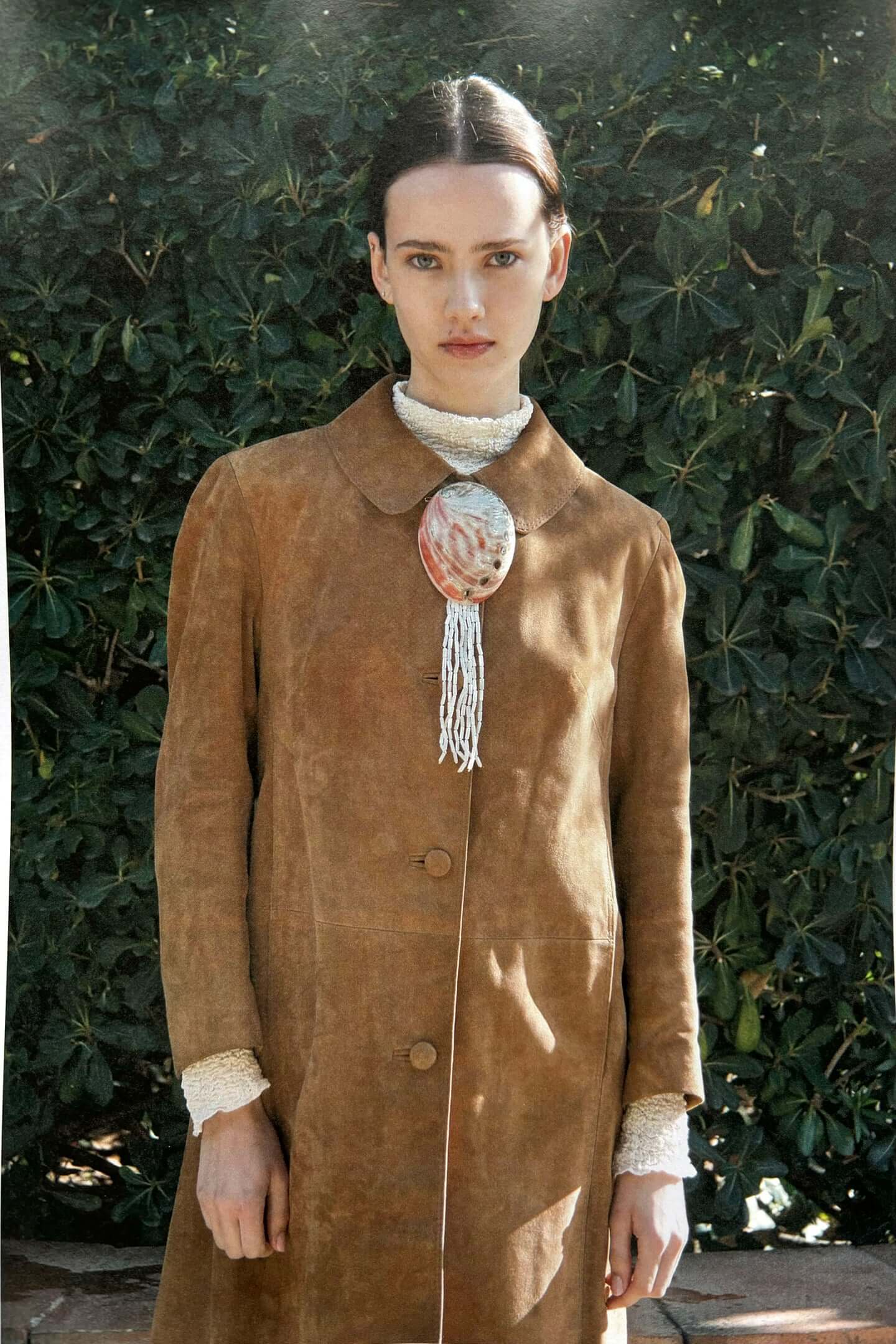 ABALONE brooch gold plated sterling silver clip detail showing premium finish and secure fastening